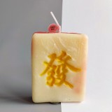 Інтер'єрна ароматична свічка ручної роботи "Маджонг" Червона